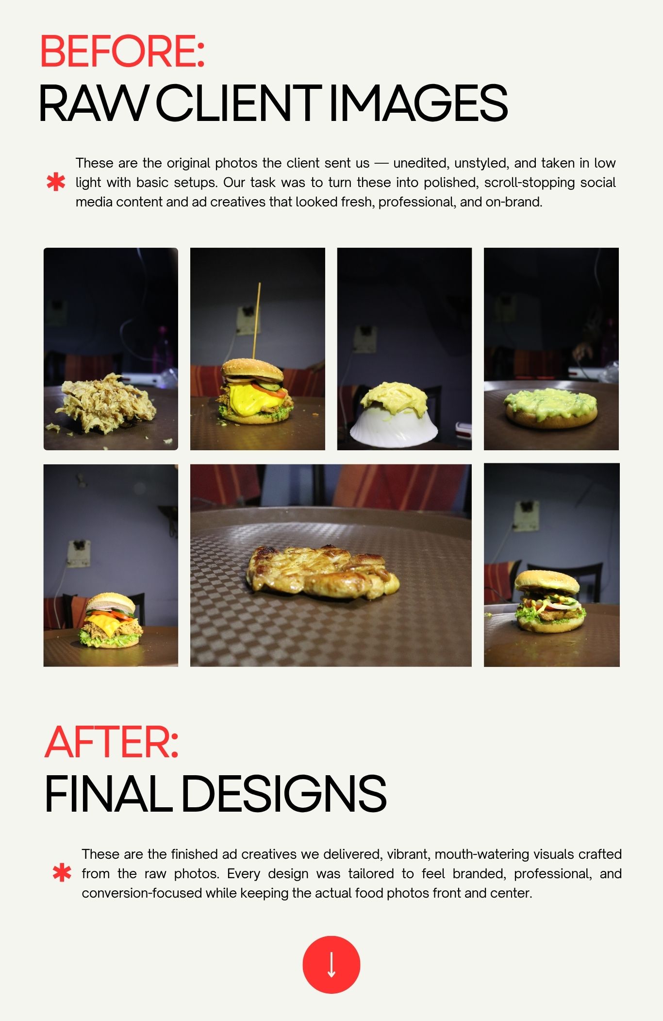 Before Raw Client Images