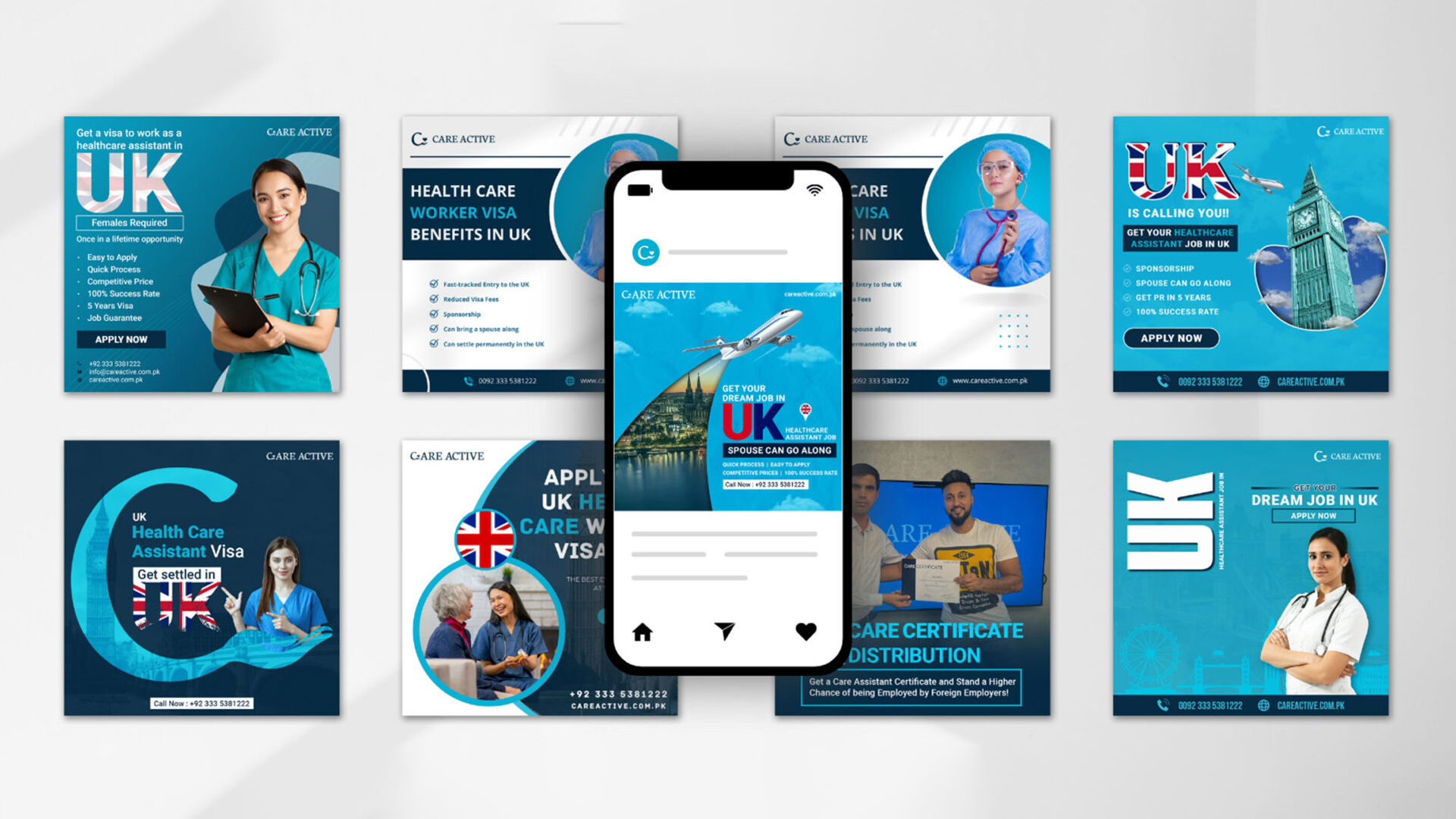 Logo and Social Media Design for Care Active