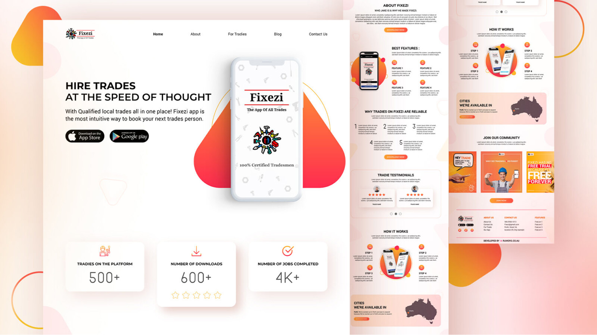 Website UI/UX Design for Fixezi